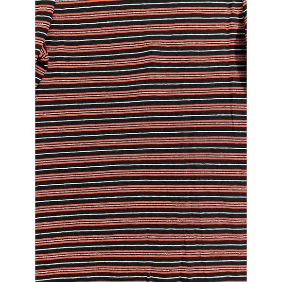 Derek Lam 10 Crosby Striped Knit Top Sweater Orange Silver Black SZ M NWT - Picture 7 of 9